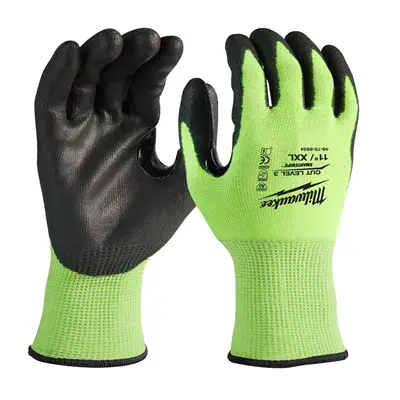 Milwaukee 8131 Hi-Vis Snijvaste Werkhandschoenen Cut 3 - Reflecterend, Dun & Touchscreen Compatibel - Maat 11