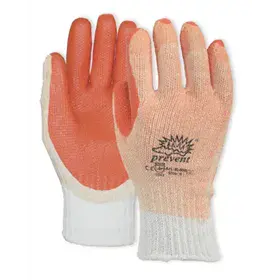 Prevent Latex Werkhandschoen Oranje/Wit – Ruwe Grip & Slijtvast, One Size