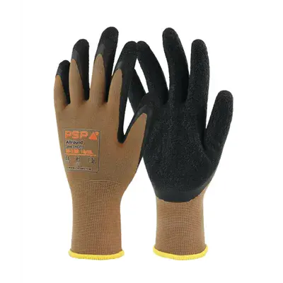 PSP 10-120 Werkhandschoen Latex Lite Pro Bruin – Ademend & Droge Grip, Maat 7