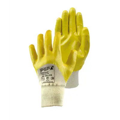 PSP 10-200 Werkhandschoen NBR Lite Geel – Droge & Oliegrip, Maat 8