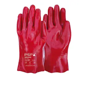 PSP 10-427 Oliebestendige Werkhandschoen PVC 27 cm Rood - Maat 10