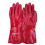 PSP 10-435 PVC Werkhandschoen Oliebestendig Dubbel Gecoat 35 cm - Rood - Maat 10