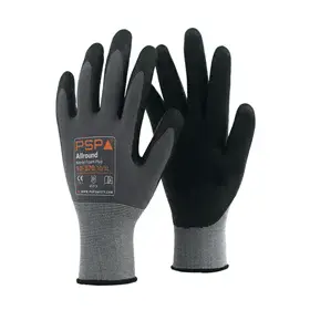 PSP 10-570 Werkhandschoen Nitril Foam Zwart – Oliegrip & Ademend Comfort, Maat 5