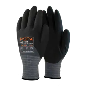 PSP 10-581 Werkhandschoen Nitril Pro Grijs/Zwart – 3/4 Gecoat & Foodkeur, Maat 7