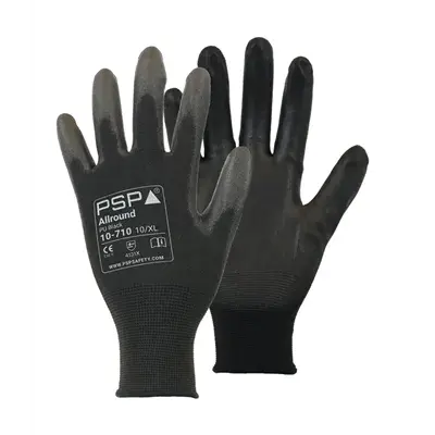 PSP 10-710 Allround Werkhandschoen PU Zwart Nylon - Maat 9
