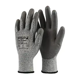 PSP 15-600 Snijvaste Werkhandschoenen Cut 5 Grijs - PU Coating, Grip & Vingergevoelig - Maat 7