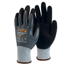 PSP 15-688 Snijvaste Werkhandschoenen Cut D - Dubbele Nitrile Coating & Lange Manchetten - Maat 11