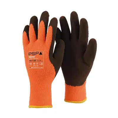 PSP 18-150 Winterhandschoenen Oranje - Latex Foam & Gevoerd, Maat 11