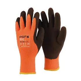 PSP 18-150 Winterhandschoenen Oranje - Latex Foam & Gevoerd, Maat 9