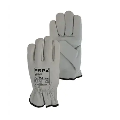 PSP 34-200 Driver Werkhandschoen Corium Runderleer Beige – Soepel & Ongevoerd, Maat 9