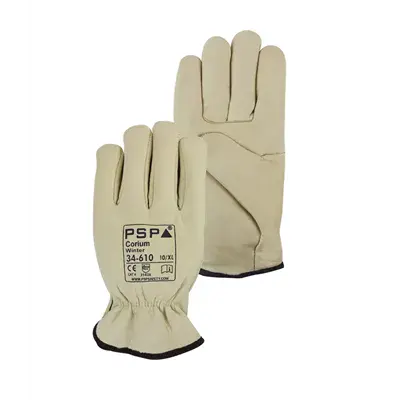 PSP 34-610 Winterhandschoen Rundleer – Gevoerd & Soepel Driver Model, Maat 10