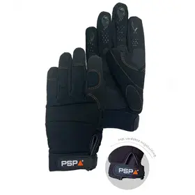 PSP 39-510 Mechanic Grip Pro Werkhandschoen Zwart – Antislip & Verstevigd Comfort, Maat 8