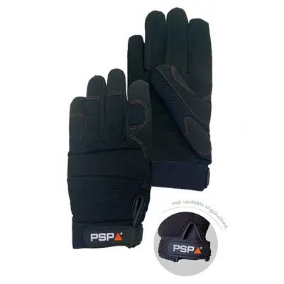 PSP 39-600 Mechanic Winterhandschoenen Zwart - Thinsulate Gevoerd & Slijtvast, Maat 11
