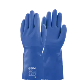 PSP 40-436 Chemische Handschoenen PVC Blauw - Triple Dipped & Oliebestendig, 36cm, Maat 11
