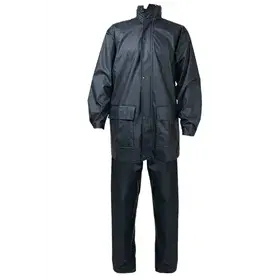 PSP 60-103 Regenpak Oslo Navy - Waterdicht, Met Capuchon & Gelaste Naden - Maat L