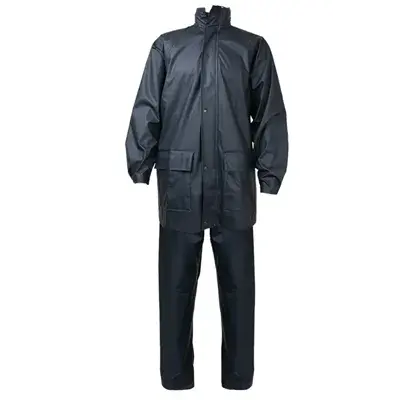 PSP 60-103 Regenpak Oslo Navy - Waterdicht, Met Capuchon & Gelaste Naden - Maat L