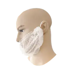 PSP Baardmasker PP Wit – Food Approved & Latexvrij – 100 Stuks