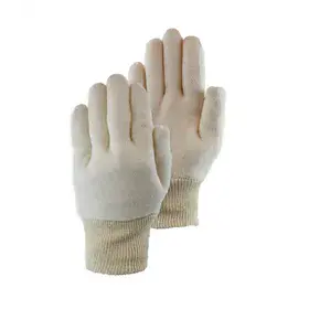 PSP Handschoenen Katoen Interlock Ecru Manchet Herenmaat 280 gr