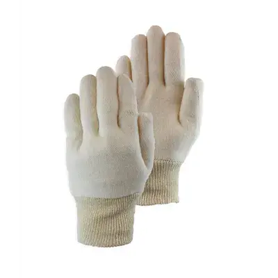 PSP Handschoenen Katoen Interlock Ecru Manchet Herenmaat 280 gr