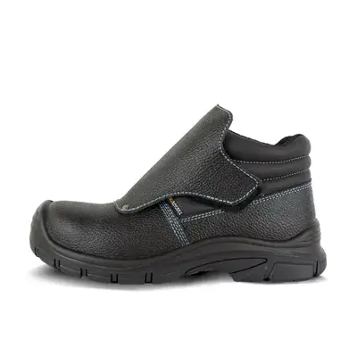 Safeet Welder Veiligheidsschoen S3 Hoog Zwart - Hittebestendig & Velcro Sluiting - Maat 43