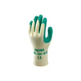 Showa 310 Werkhandschoen Latex Groen/Geel – Ruwe Grip & Ergonomisch, Maat 11-XXL
