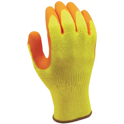 Showa 317 Werkhandscjoen Latex Hiviz Fluoriserend Geel/Oranje - Maat 10-XL