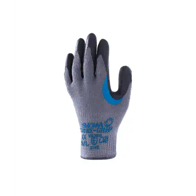 Showa 330 Werkhandschoen Latex CR Grijs/Zwart – Ruwe Grip & Ademend, Maat 10-XL