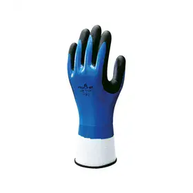 Showa 377 Werkhandschoenen Blauw/Zwart - Dubbel Nitrile Foam & Olieafstotend, Maat 8 (L)