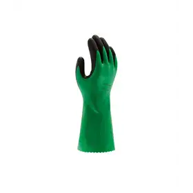 Showa 379 Werkhandschoenen Groen/Zwart - Volledig Nitrile Foam & Chemisch Bestendig, Maat 10 (XL)