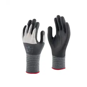 Showa 381 Werkhandschoenen Grijs/Zwart - Ultradun Nitrile Foam & Ademend, Maat 7 (M)