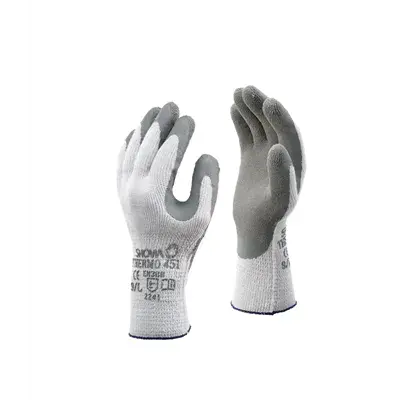 Showa 451 Winterhandschoen Latex Grijs – Warm, Antigeur & Ruwe Grip, Maat 8-M