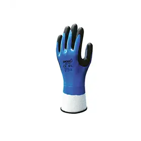 Showa 477 Winterhandschoen Nitril Blauw/Zwart – Gevoerd tot -10°C & Olieafstotend, Maat 8-L
