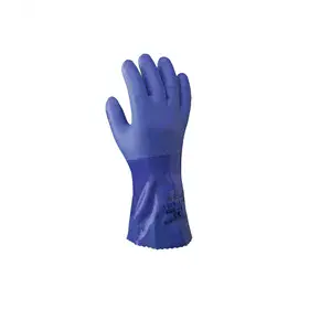 Showa 660 PVC Werkhandschoenen Blauw - Chemisch Bestendig & Ergonomisch, Maat 8 (M)