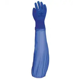 Showa 690 PVC Werkhandschoenen Blauw - Ruw Gecoat & Gevoerd, Maat 10 (XL)
