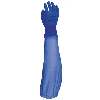 Showa 690 PVC Werkhandschoenen Blauw - Ruw Gecoat & Gevoerd, Maat 10 (XL)