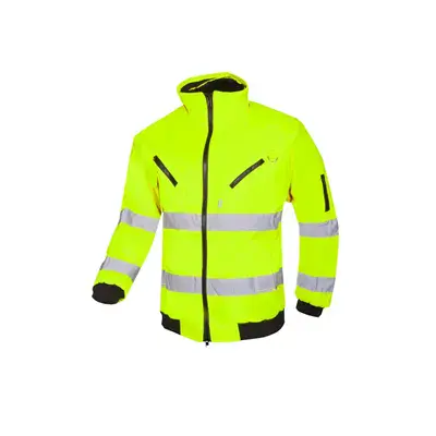Sioen 029A Sparrow Winterjas Fluo Geel - Uitneembare Bontvoering & Reflectie - Maat 4XL