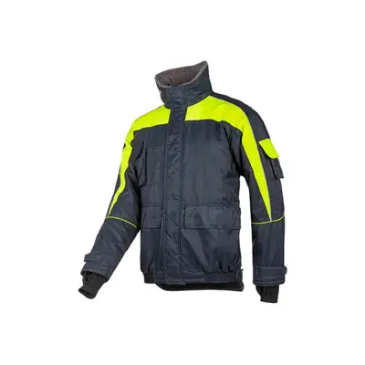 Sioen 3338 Nibas Winterjas Fluo Geel/Marine – Gevoerd tot -40°C, Maat L