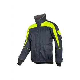 Sioen 3338 Nibas Winterjas Fluo Geel/Marine – Gevoerd tot -40°C, Maat XL