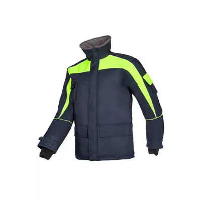 Sioen 3438 Talau Diepvriesjas Fluo Geel/Marine – Gevoerd tot -40°C, Maat M