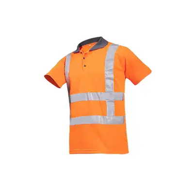 Sioen 3868 Signalisatie Polo Genari Fluo Oranje - Ademend & Comfortabel - Maat XL