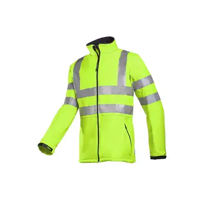 Sioen 9833 Genova Softshell Werkjas Fluo Geel - Winddicht & Reflecterend - Maat L