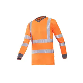 Sioen Bresso T-shirt Fluo Oranje - Lange Mouw & Ademend Mesh - Maat M