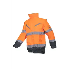 Sioen CAMPBELL 364A Blouson Fluo Oranje/Marine - Waterdicht, Met Afritsbare Fleece & Mouwen, Maat XL