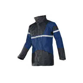 Sioen Cloverfield 4-in-1 Jas 288A Marine/Zwart - Waterdicht, Gevoerd & Met Afritsbare Mouwen - Maat L