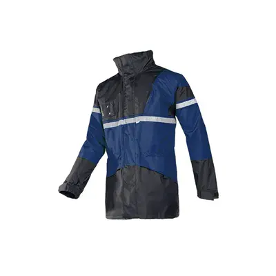 Sioen Cloverfield 4-in-1 Jas 288A Marine/Zwart - Waterdicht, Gevoerd & Met Afritsbare Mouwen - Maat L