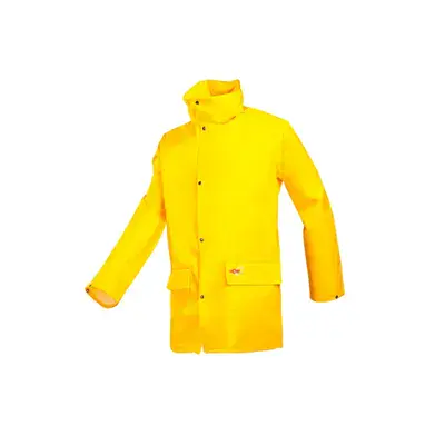 Sioen Dortmund Regenjas 4820 Geel - Soepel, Waterdicht & Met Verborgen Kap - Maat 2XL