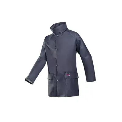 Sioen Dortmund Regenjas 4820 Marineblauw - Soepel, Waterdicht & Met Verborgen Kap - Maat M