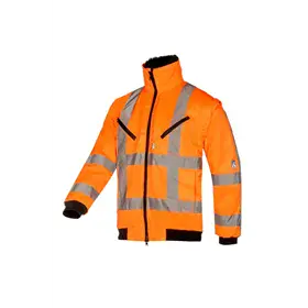 Sioen EAGLE 050A RWS Winterjas Fluo Oranje - Gevoerd, Afneembare Bontkraag, Maat 2XL