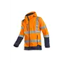 Sioen Fuller Softshelljas Fluo Oranje/Blauw - Waterdicht, Gevoerd & Met Kap - Maat L