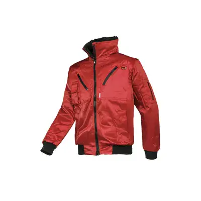 Sioen Hawk Blouson Rood - Uitneembare Bontvoering & Praktische Zakken - Maat 2XL